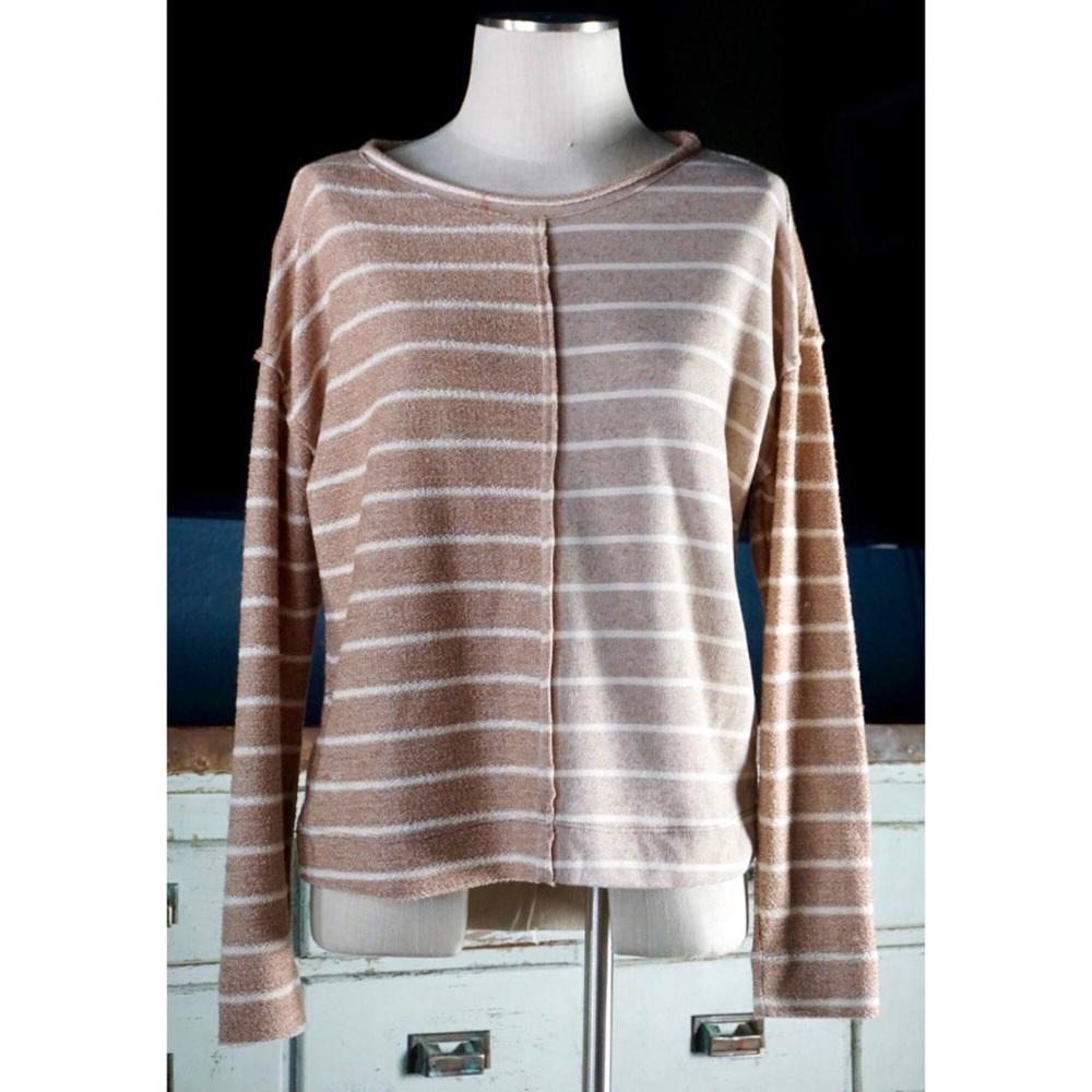Anthropologie Devin Textured Sweatshirt New L